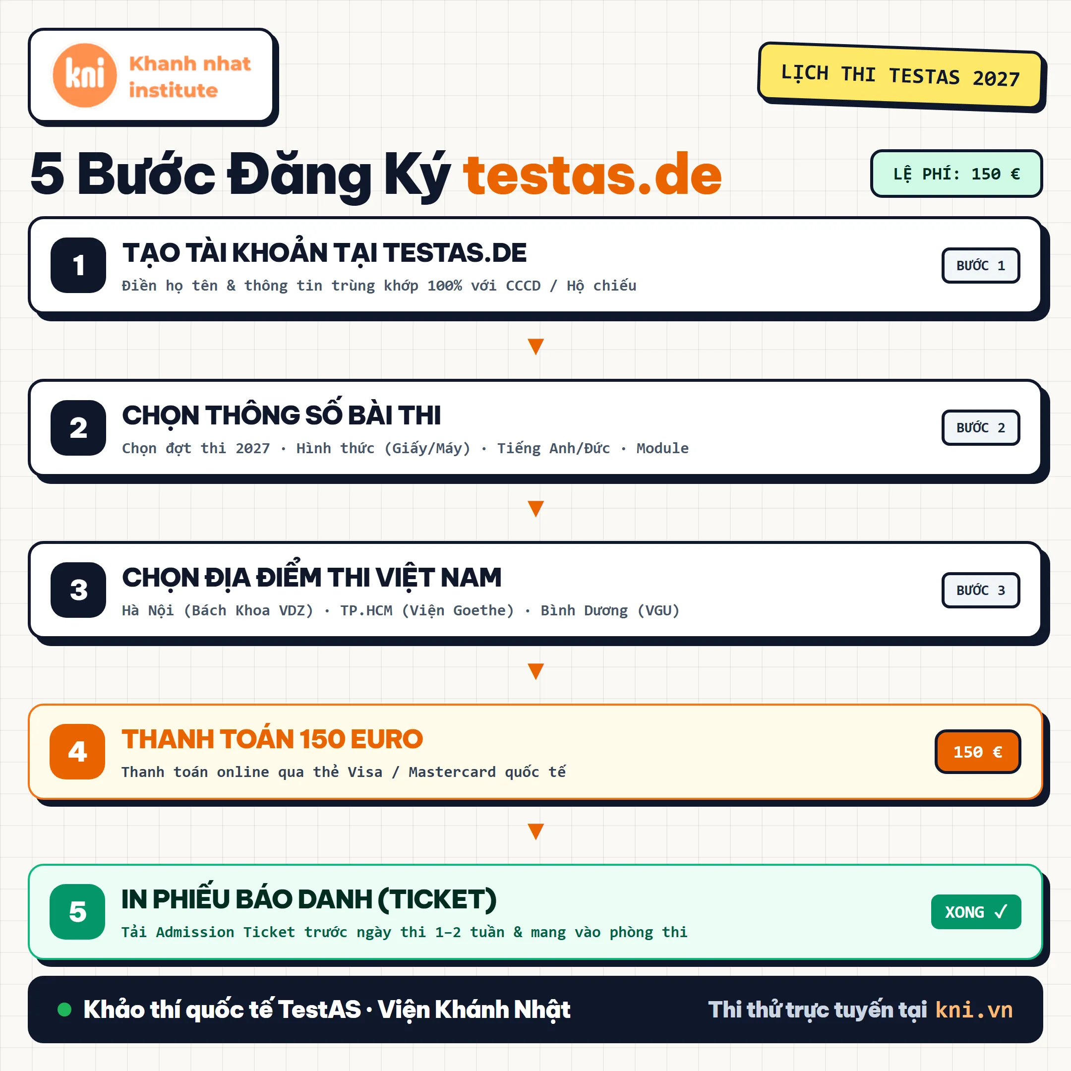 Hướng dẫn 5 bước đăng ký thi TestAS 2027 trên cổng quốc tế