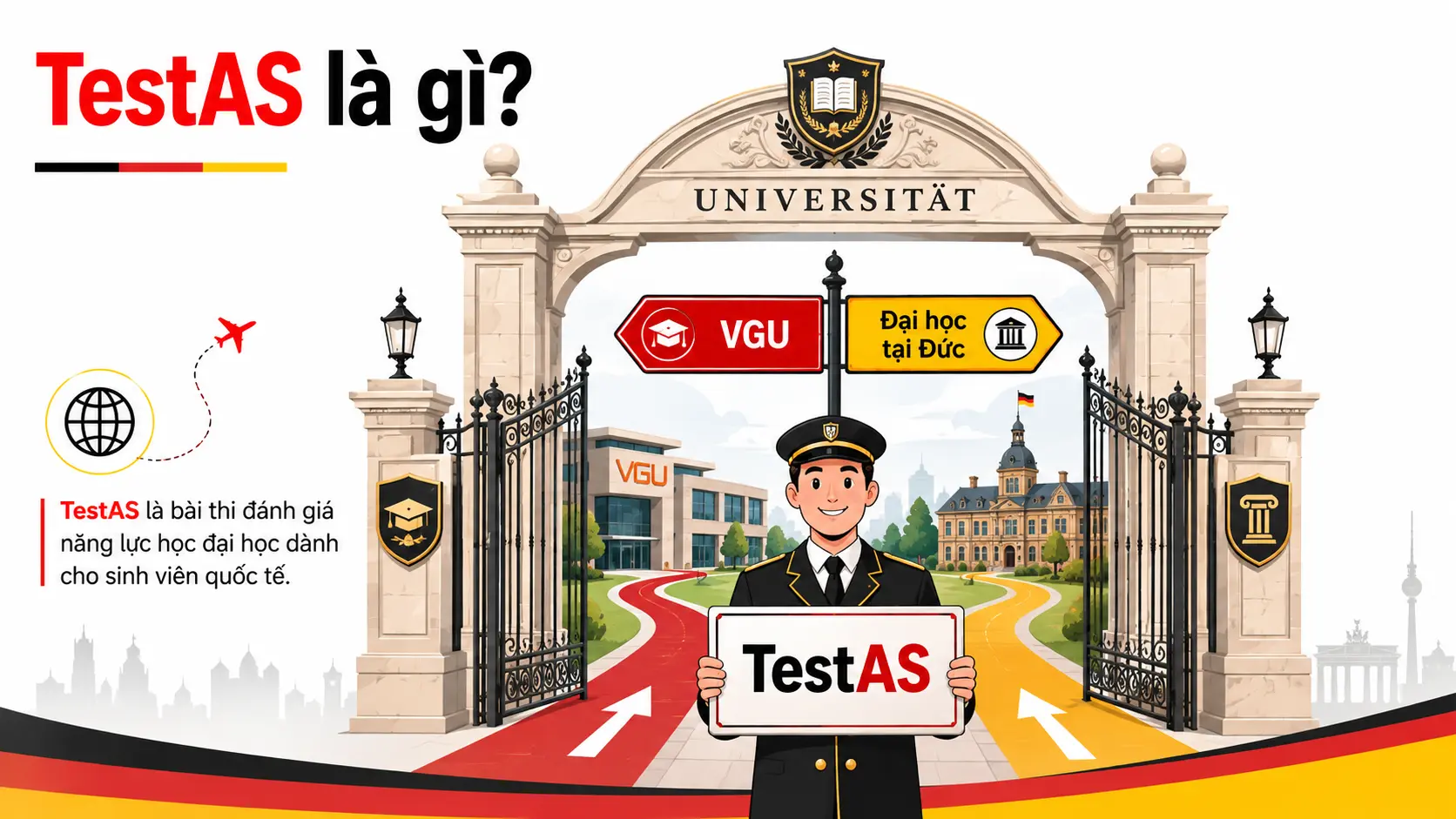 The TestAS exam is the primary admission pathway for VGU